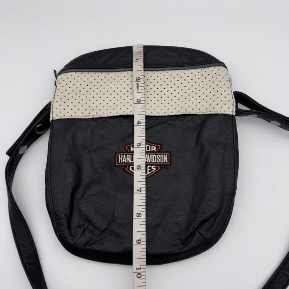 Harley Davidson Shoulder Bag Leather Motorcycle Crossbody Accessory Biker Moto - Picture 6 of 9